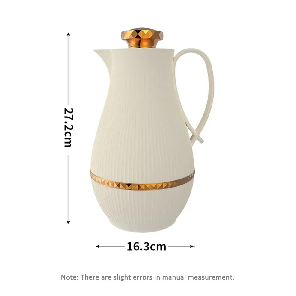 2024 New Type Thermo Jug 1L Large Capacity 24-Hour Thermal Insulation Bottle Hotel Restaurant Glass Liner Thermos Vacuum Flask