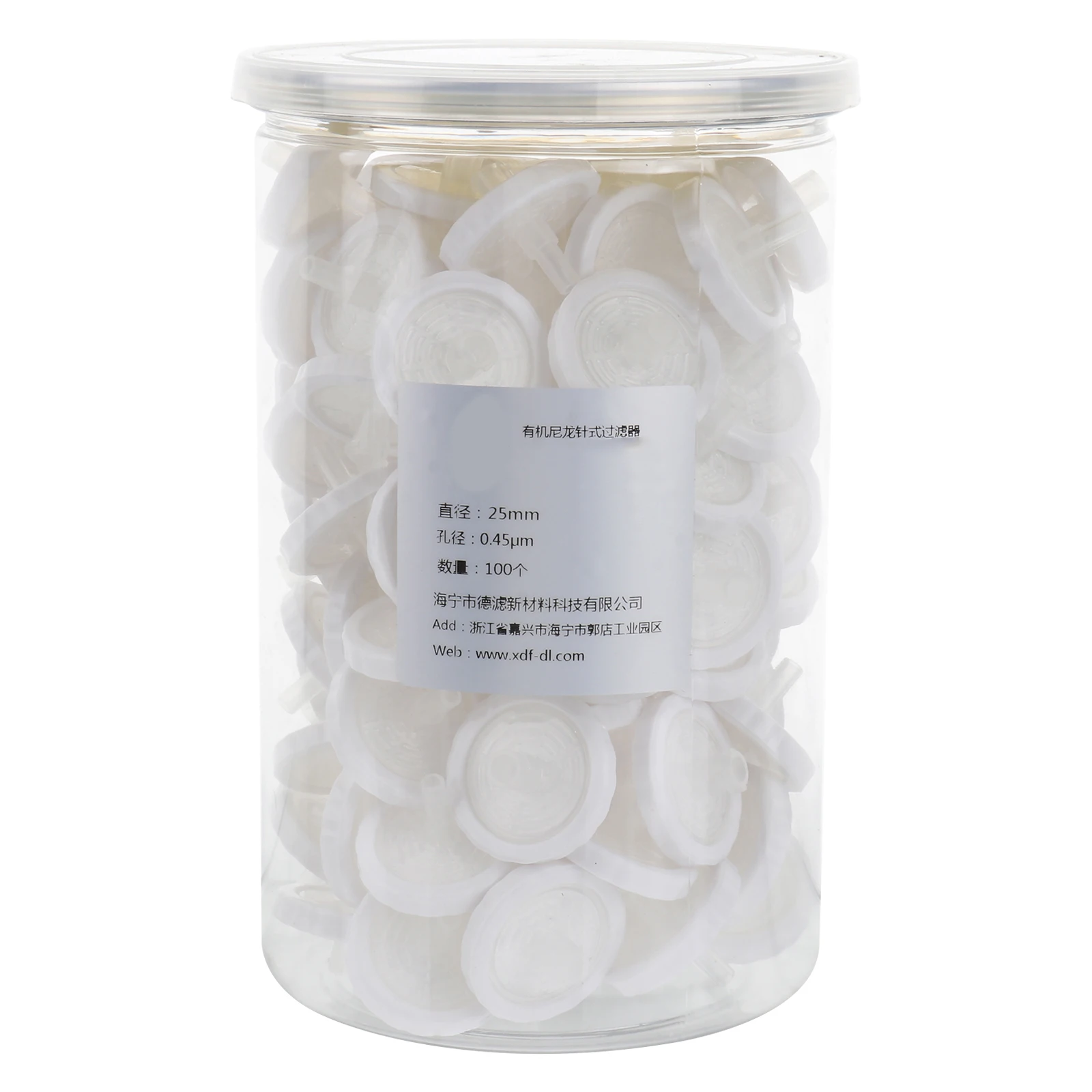 

100 Pcs Disposable Syringe Filter Membrane Lab Bottle PP Filtration Equipment High Protein Binding Capacity Teaching