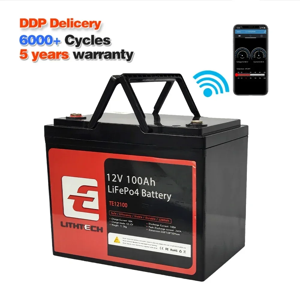 New Lithium Ion Battery 100Ah Lifepo4 Battery 12V 100Ah