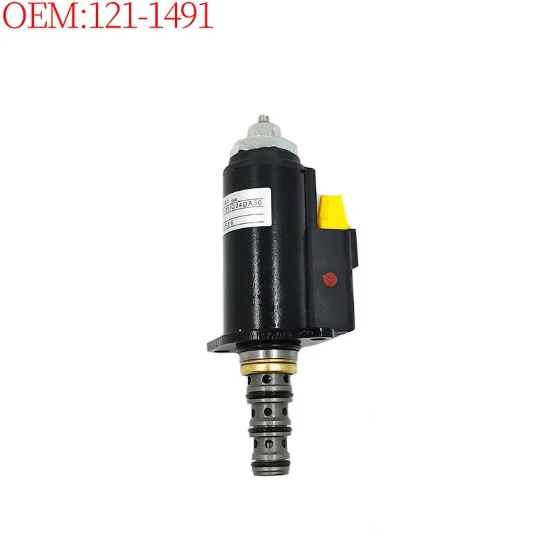 Excavator Accessories for Caterpillar E230B E320C E320D E325B Pilot Safety Lock Solenoid Valve (Red Dot) 121-1491 1211491 New