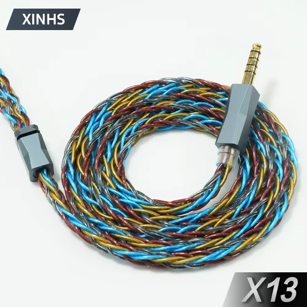 xinhs-x13-8-core-graphene-silver-plated-copper-hybrid-headphone-upgrade-cable-078-2pin-hd650-ie900-kz-qdc-mmcx