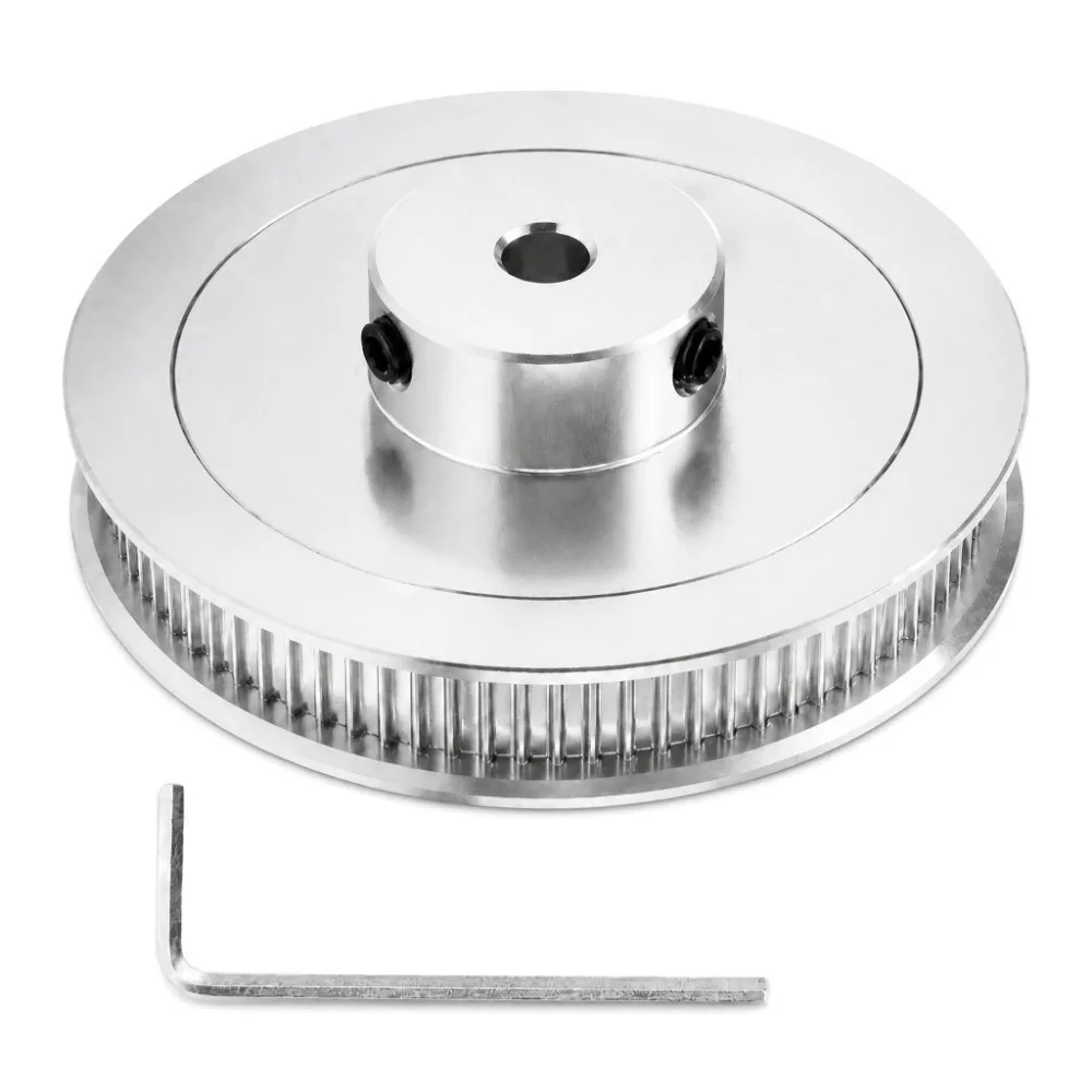 Durable 80 Teeth Timing Belt Pulley 6mm Width Belt Alloy Steel Synchronous Wheel M5 Screw Aluminium GT2 Pulley 3D Printer