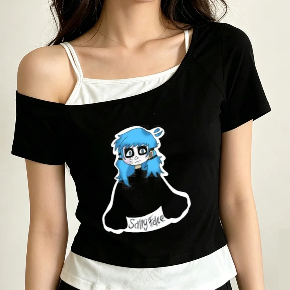 Sally Face cropped top shoujo dollette korean fashion cutecore alternative  party t shirt cutecore manga emo cheap y2k