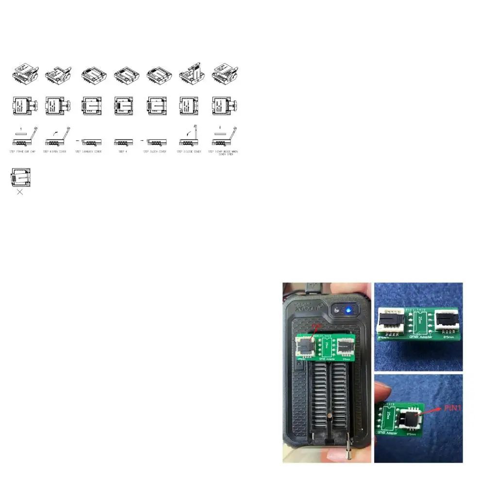  6x5 And 8x6 IC Programming Burners Socket For Microcontrollers And Memory Chip