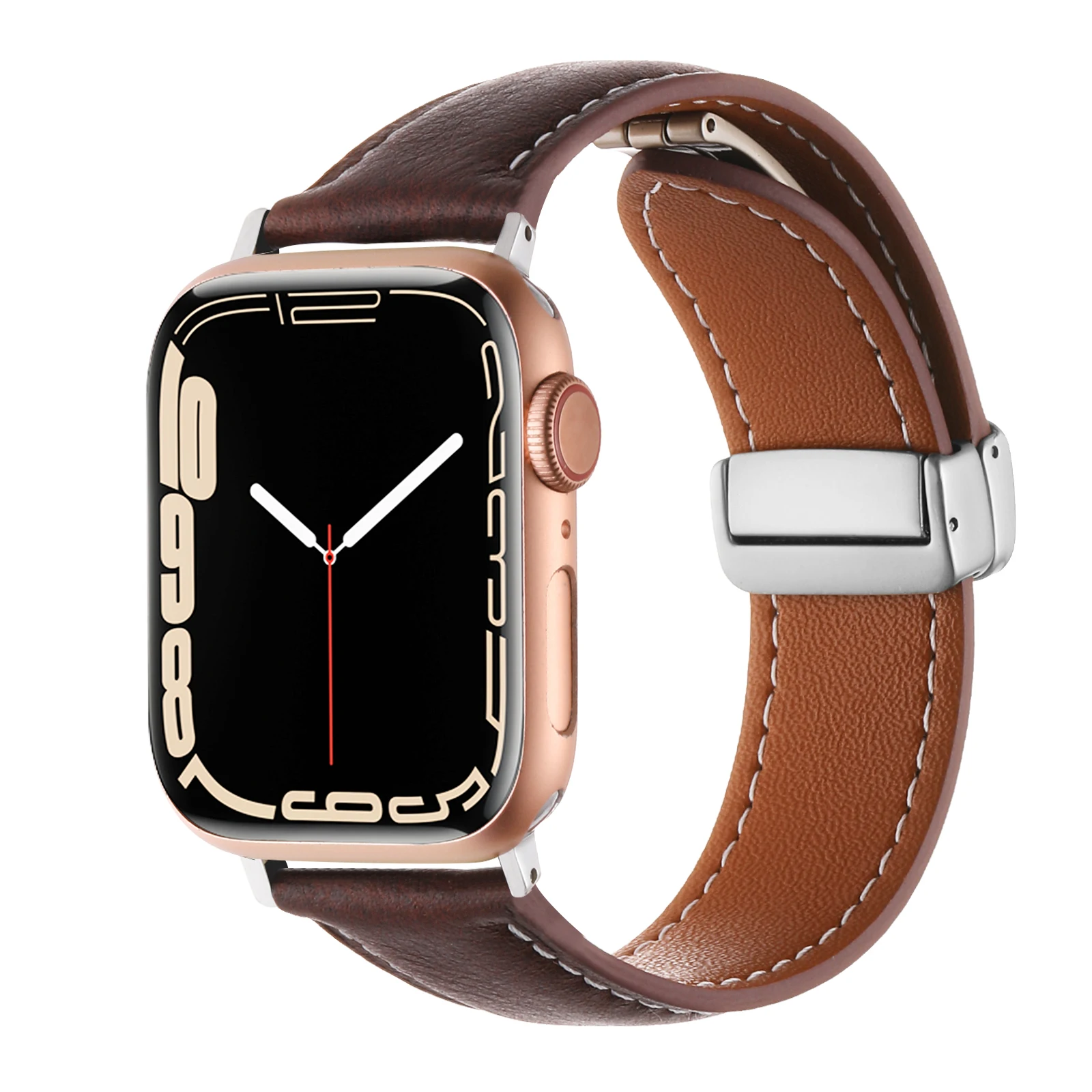 Genuine Leather Watch Strap Watchband For Apple Watch Band 49mm 44mm 40 45 mm 42 41mm Series 9 8 7 6 Ultra 2 Ultra Bracelet