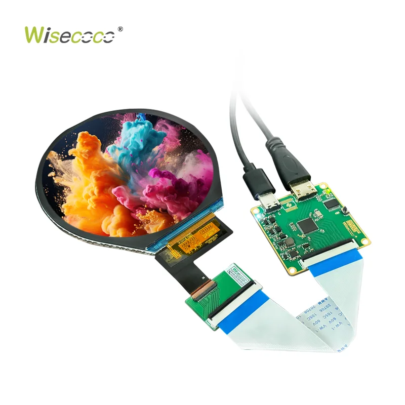 Wisecoco 3.4 Inch Circular Screen 800*800 IPS Round LCD Display Circle TFT Panel Display