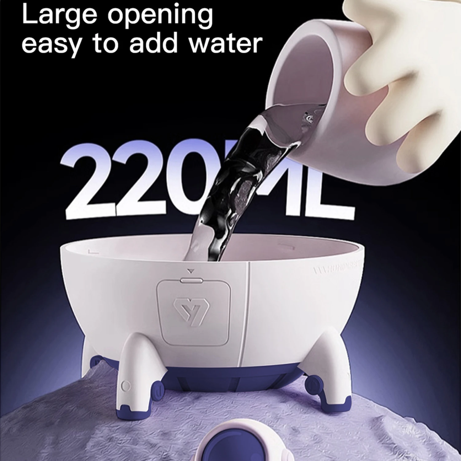 USB ポータブルミスト加湿器スペースカプセル宇宙飛行士デザイン空気加湿器カラフルな LED ライト付き学生寮車用