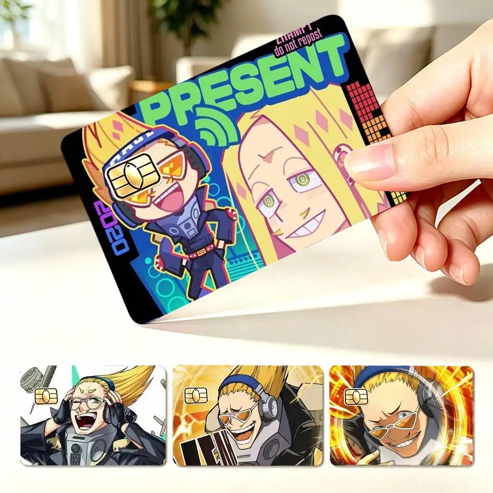 COOL Anime Character P-Present Mic  4pcs 1Set Card Stickers Small Waterproof Chip 4PCS Card Sticker Anti-Scratch