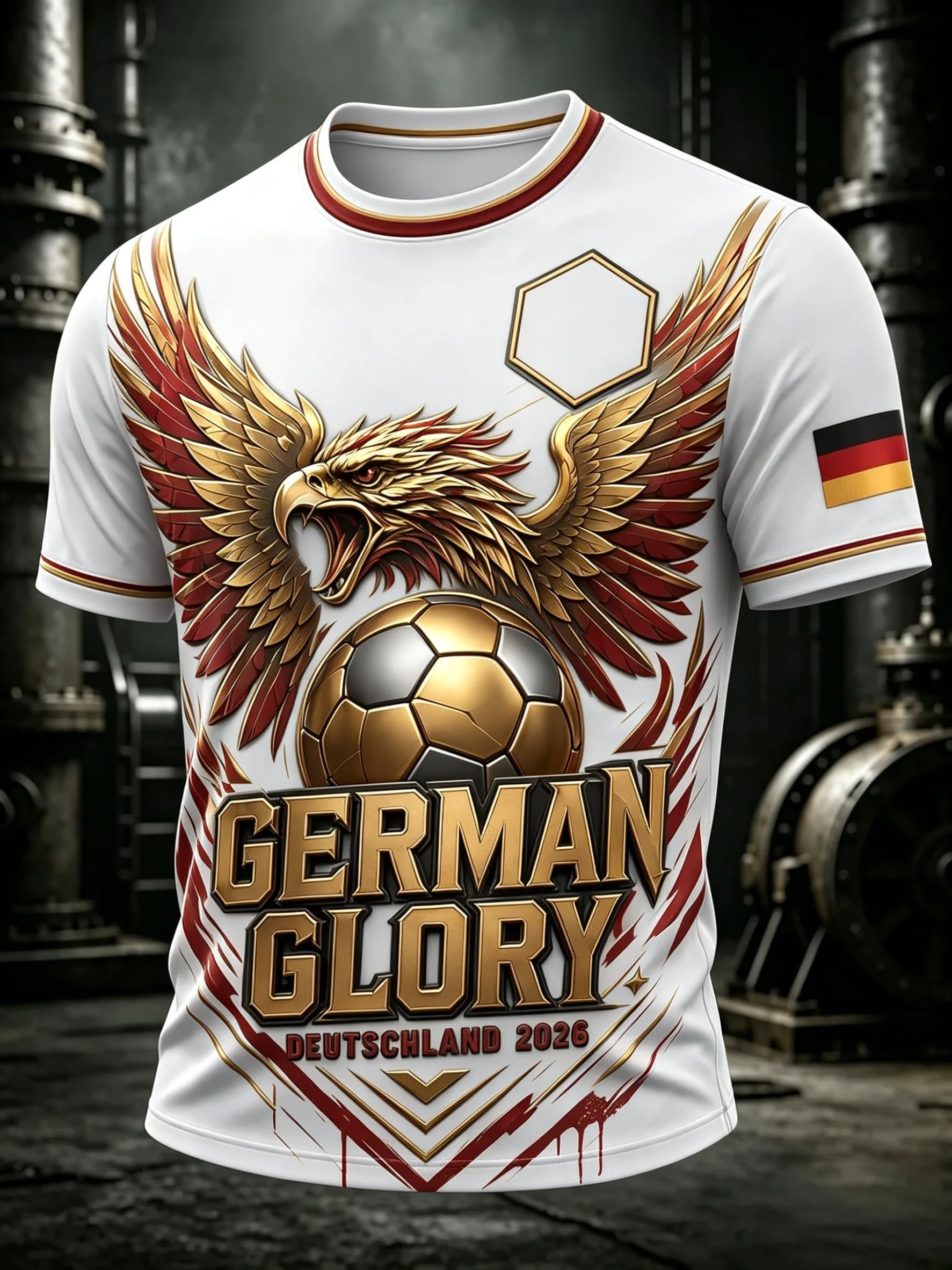 Camiseta de Fútbol para Hombre - 3D Printing Eagle reseña y precio