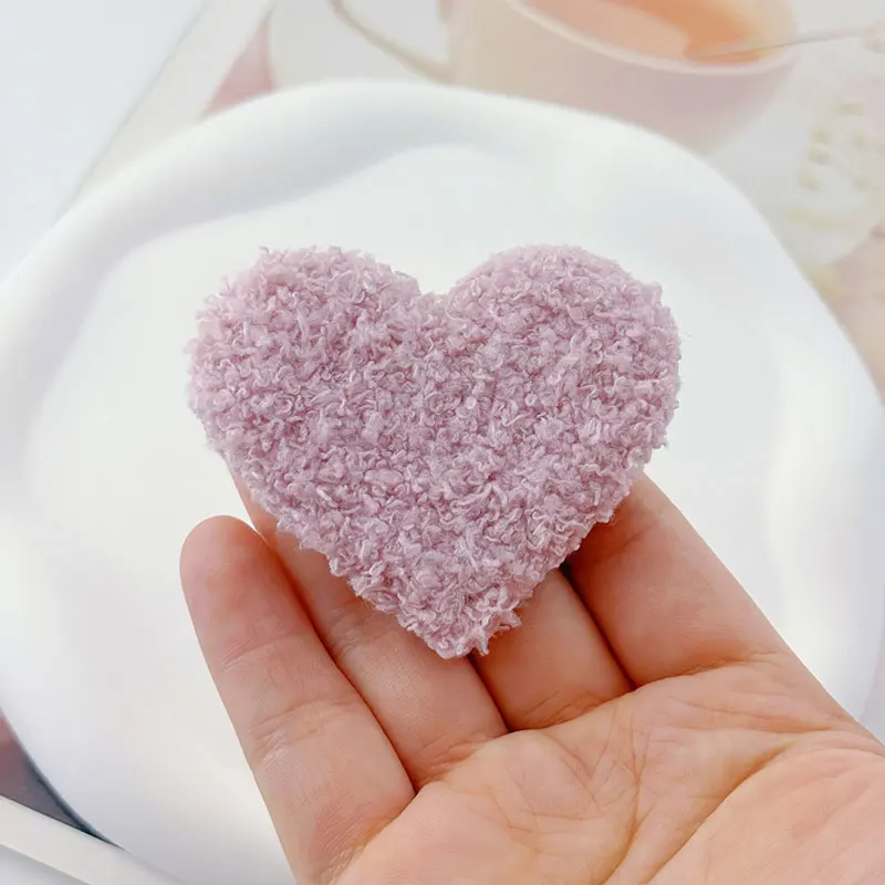 28 Stück doppelseitige Teddybär-Plüschherz-Aufnäher für DIY-Kleidung, Hüte, Näharbeiten, Kopfschmuck, Haarspangen, Dekorationsaufnäher – Detail 4
