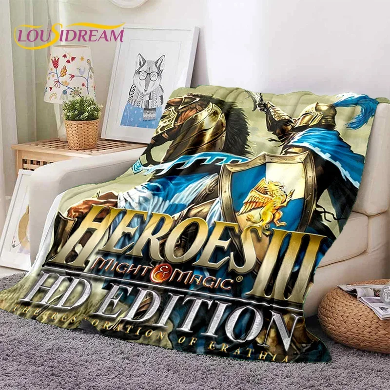 

Heroes of Might and Magic Retro Game Soft Flannel Blanket for Beds Bedroom Sofa Picnic,Throw Blanket for Cover Outdoor Leisure