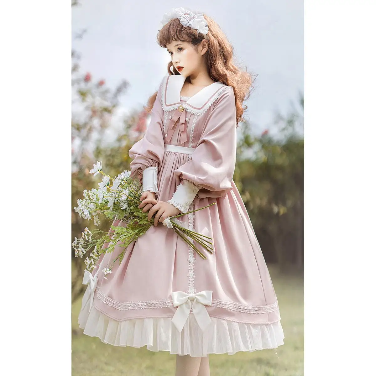 

2023 Original design new love letter OP long sleeve skirt fresh and lovely Lolita sweet soft sister skirt