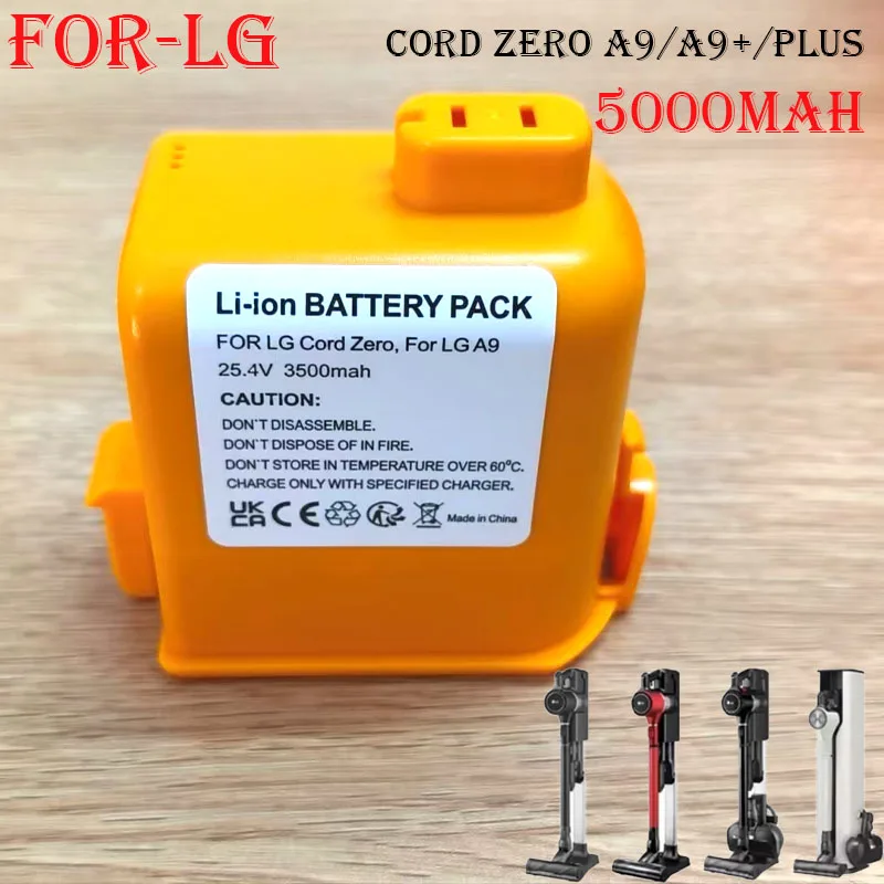 

New5000mAh Replacement Battery Compatied For LG Cord Zero EAC63382204 A9 A9S P9 A9K-CORE A9MAX A9T-Ultra A9K-PRO A9N A9M A9 Plus