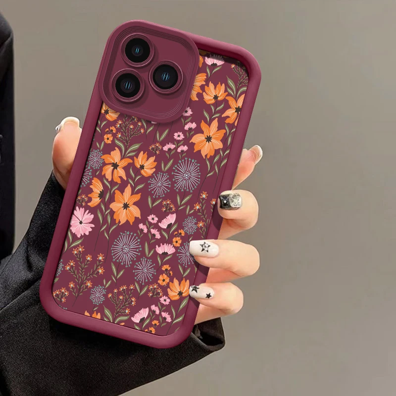 سيليكون جراب هاتف ل ممن لهم Realme C75 C71 C67 C65 C63 C55 C53 C30 C17 C15 C12 C11 C25S C25Y C21 C21Y C20 C20A زهرة غطاء #6