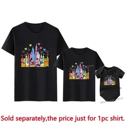 New Castle Mickey Minnie Family Matching Shirts Cotton Father Mother Kids First Disney Trip Tshirt Funny Disneyworld Tees Tops