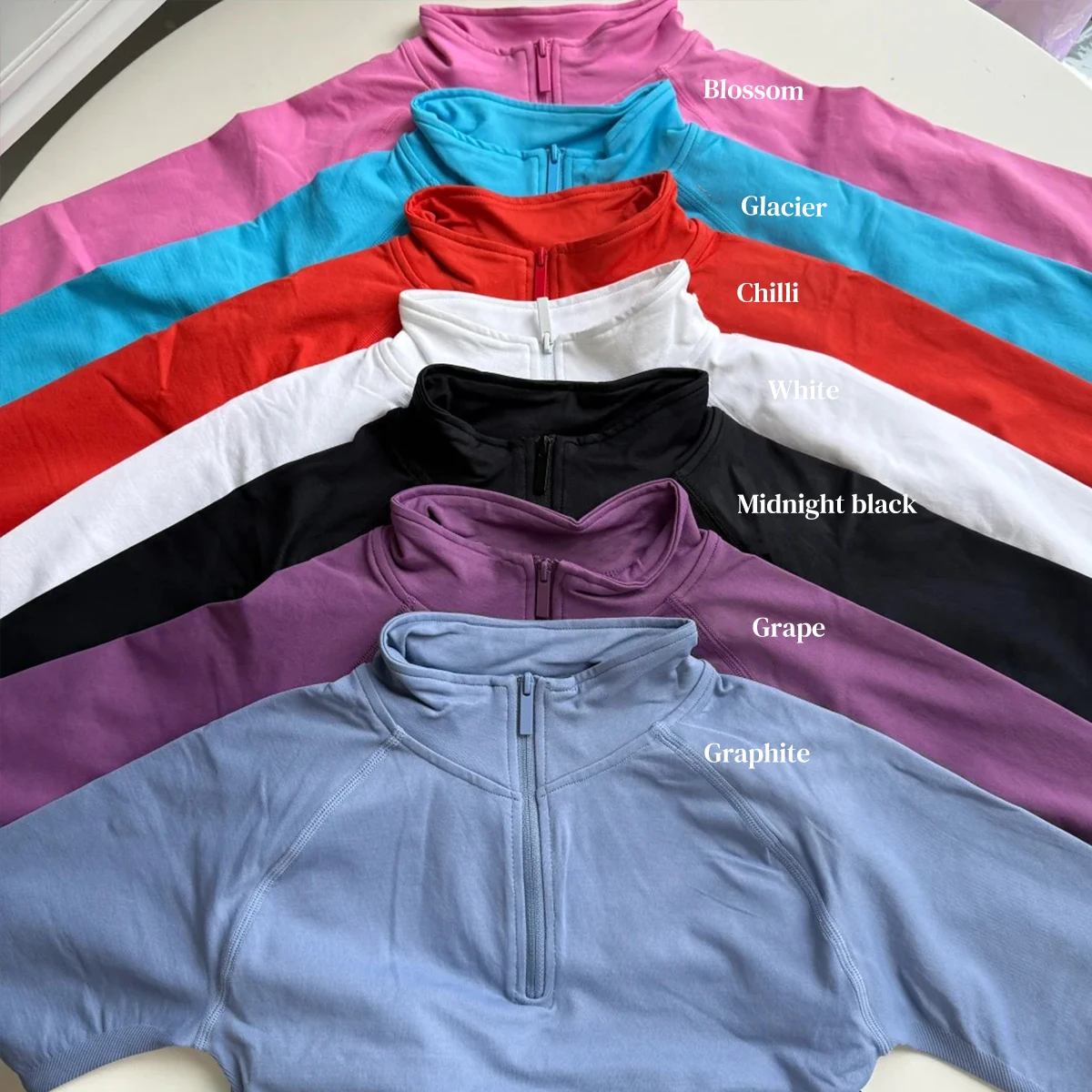 Half Zippy Jacket Women Running Long Sleeves Gym Coats Sports Shirts Gym Fitness Workout Pilates Clothes image 2