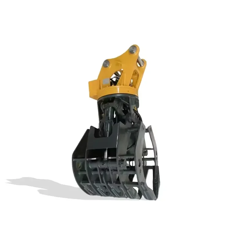 Hydraulic Rotary Stone Rock Grapple Attachment for 4t to 8t Excavator for Wood Logs Grabber Construction Machinery
