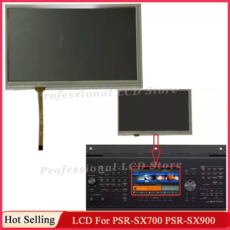For Ya ma-ha PSR-SX700 PSR-SX900 Original 7 Inch LCD Matrix  Dispaly Screen With Touch Screen Replacement For PSR SX700 SX900
