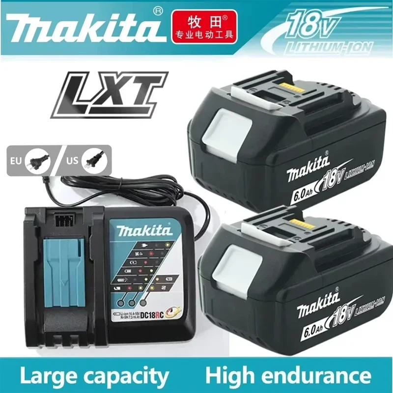 

100% Original Makita Rechargeable Power Tool Battery, Replaceable LED Lithium-ion, 6.0 Ah 18V LXT BL1860B BL1860BL1850 BL1830