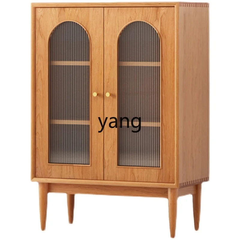 Lmm Living Room Side Cabinet Storage Cabinet Modern Minimalist Glass Locker Sideboard Cabinet