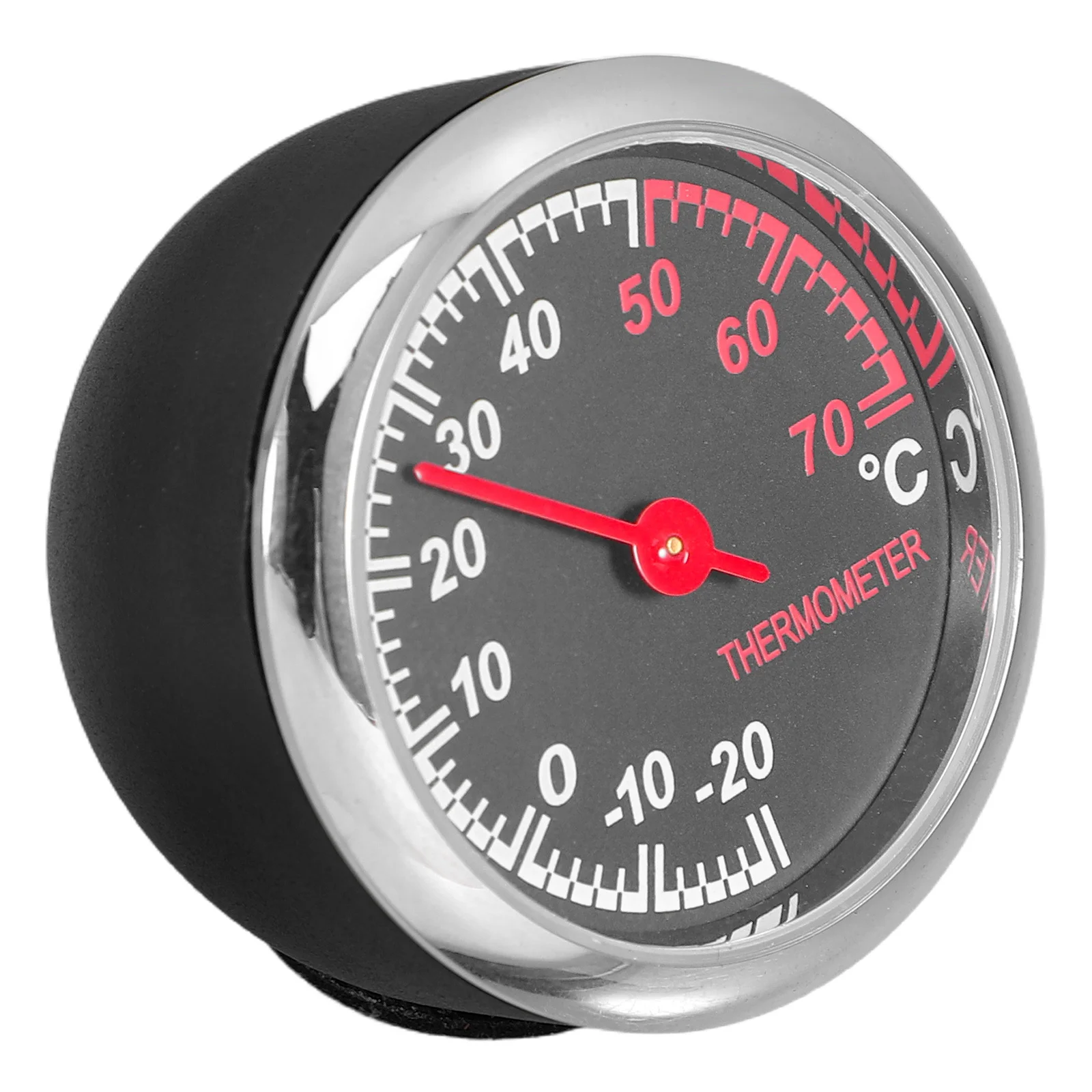 

Car Thermometer Mini Round Mechanical Analog Temperature Gauge For Vehicle Interior Air Vent Dashboard Display Black Compact