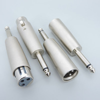 Microphone Adapter 6.35mm 6.5 to XLR 3 Pin male female Connnector Converter 6.5mm Audio Male Plug power Socket Mono RCA J17