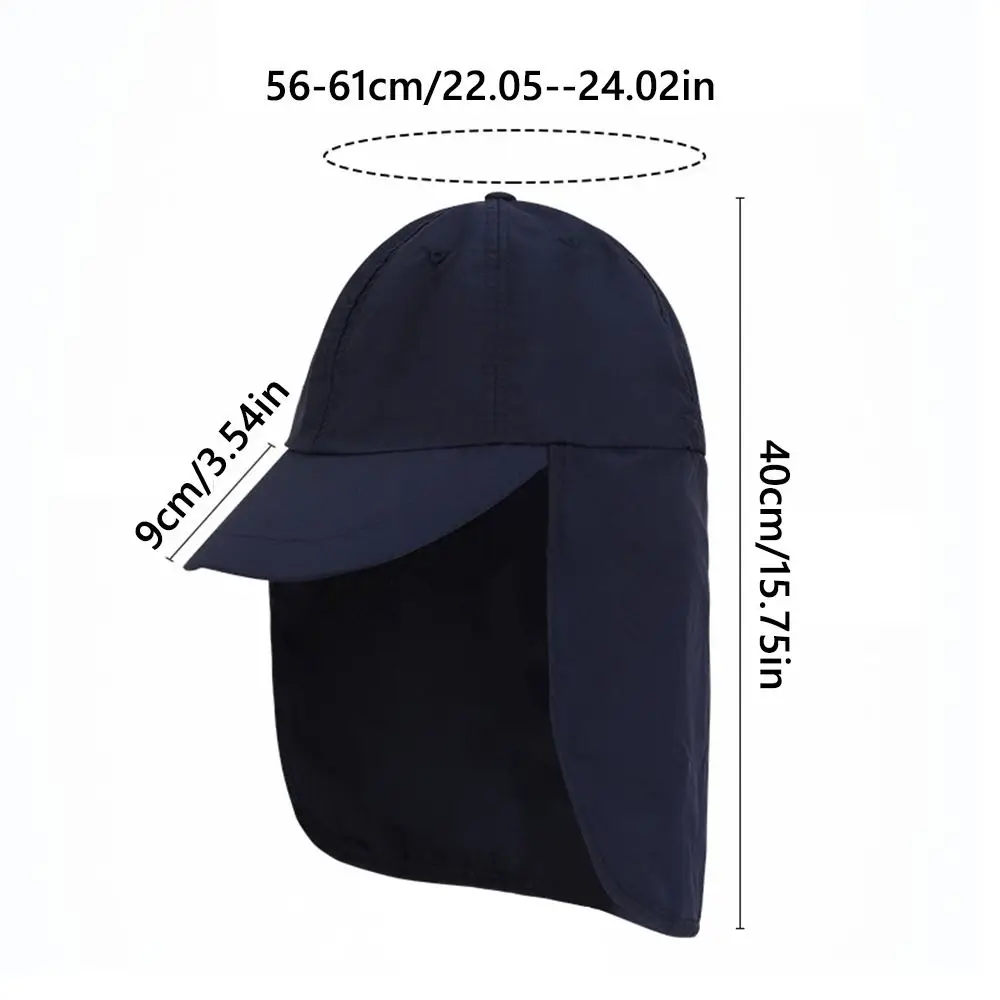 Face Neck Protection Flap Summer Sun Cap Breathable Quick-drying Bucket Hat Foldable Travelling Fishing Hat Outdoor Hiking