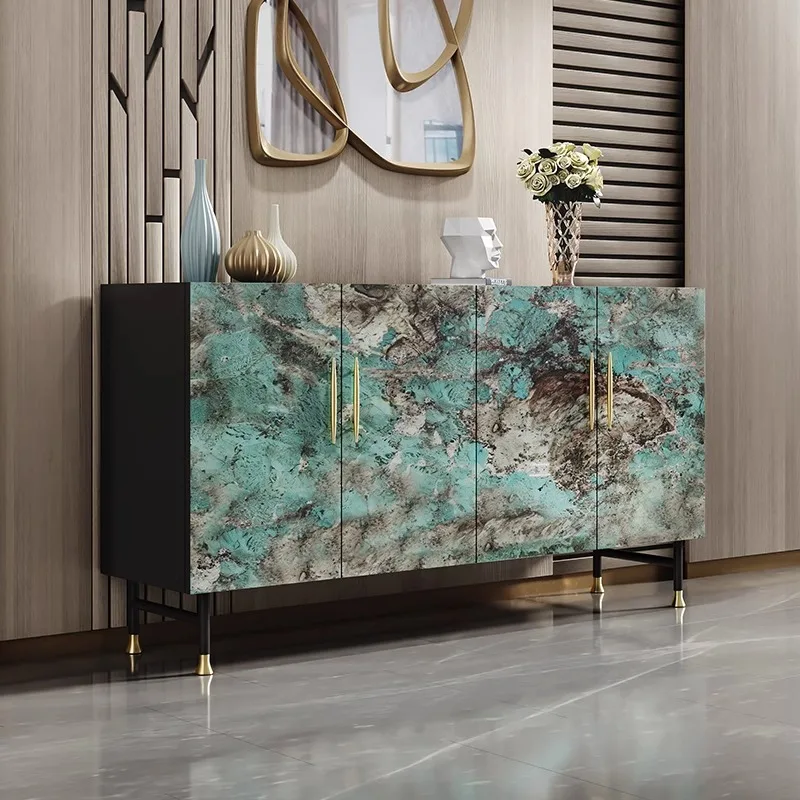 خزانة مدخل فاخرة وخفيفة وغرفة معيشة صغيرة وخزانة تخزين مطلية بتخزين إيطالي بسيط وراقي #3