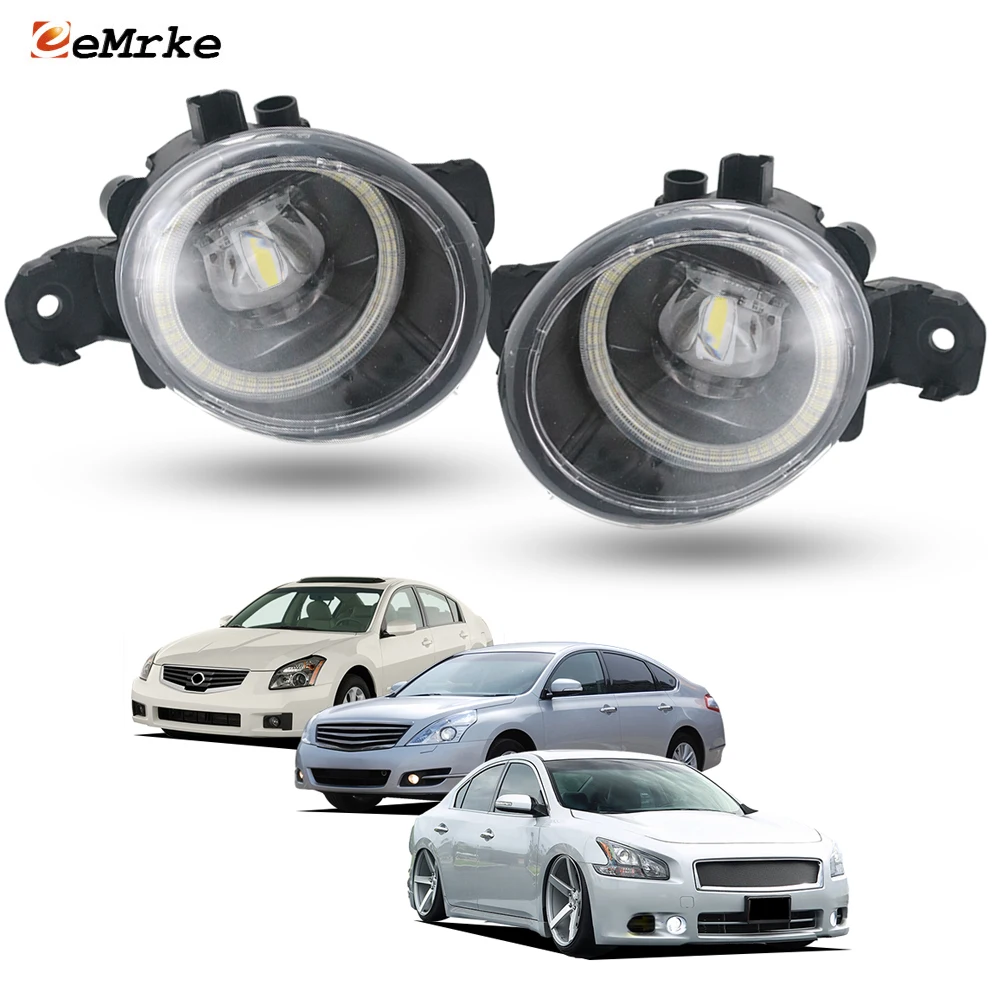 

Led Fog Lights For Nissan Maxima A34 A35 J32 2007-2014 Angel Eye DRL Lamp 30W Upgarde Car Daytime Running Light Accessories