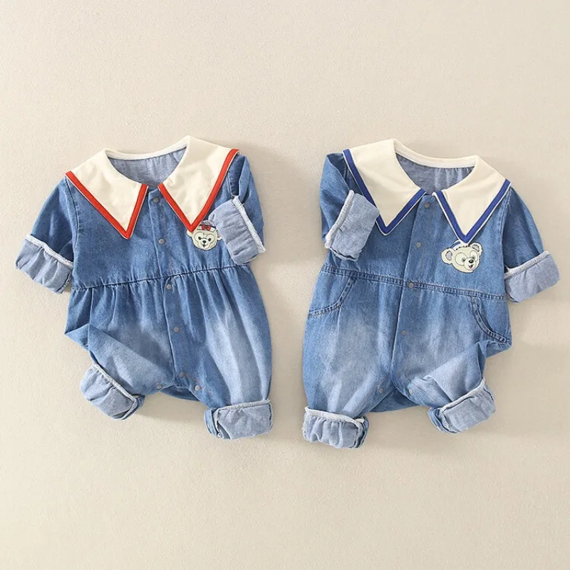 

1-18 Months Baby Girl Jumpsuit Denim Crawling Suit High Quality Boutique Infant Clothing Baby Girl Romper Baby Girl Clothes