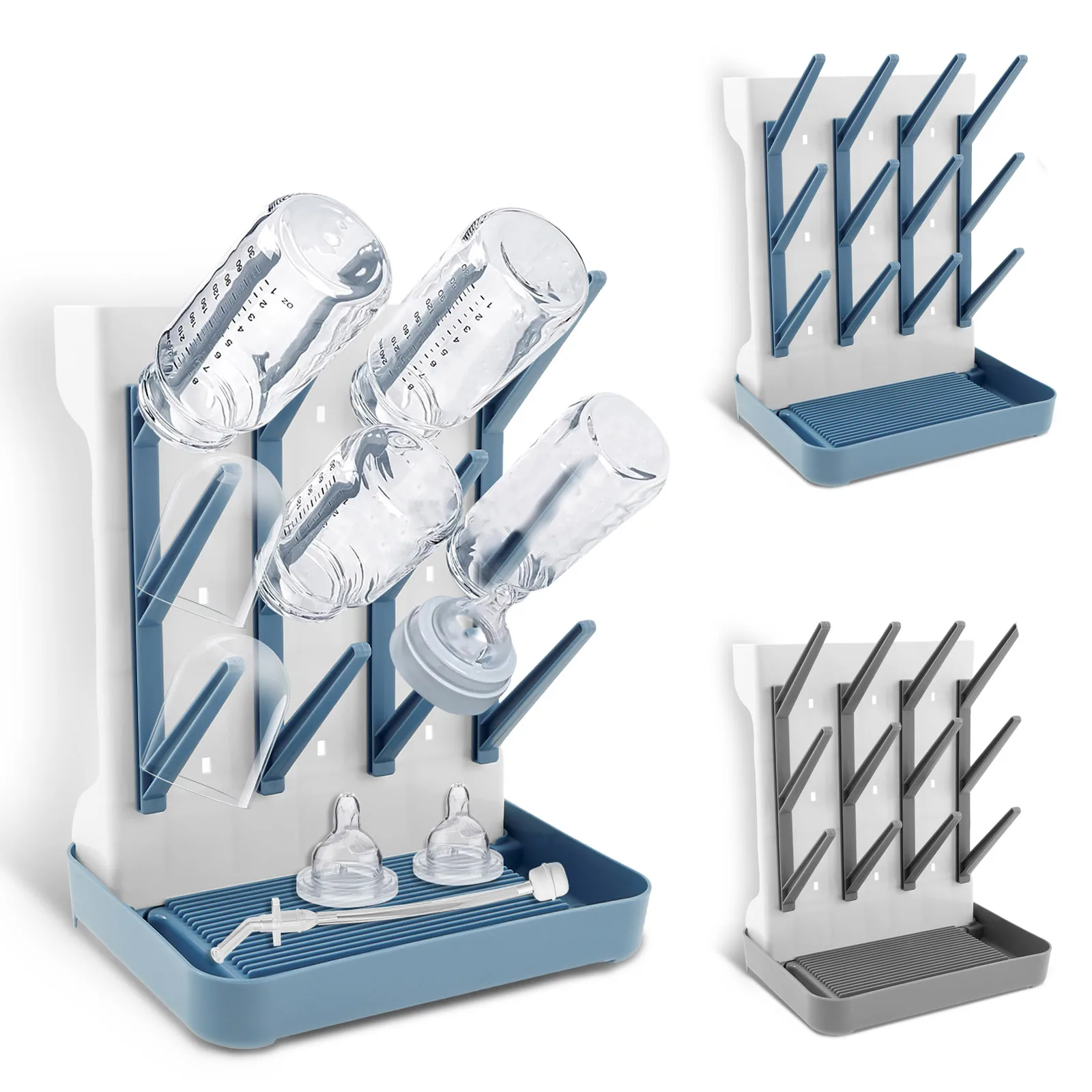 

Baby Bottle Drying Rack Space Saving Standing Drying Rack for Baby Bottle Vertical Bottle and Cup Dryer Rack Holder Kitchen Tool