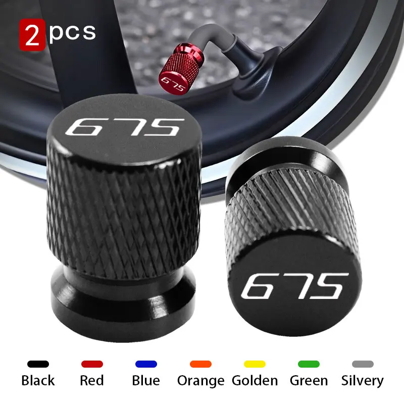 2pcs Motorcycle Tire Valve Stem Caps Tyre Airdust Waterproof Covers For Triumph Street Triple 675 RS /S/R 675 Accessories