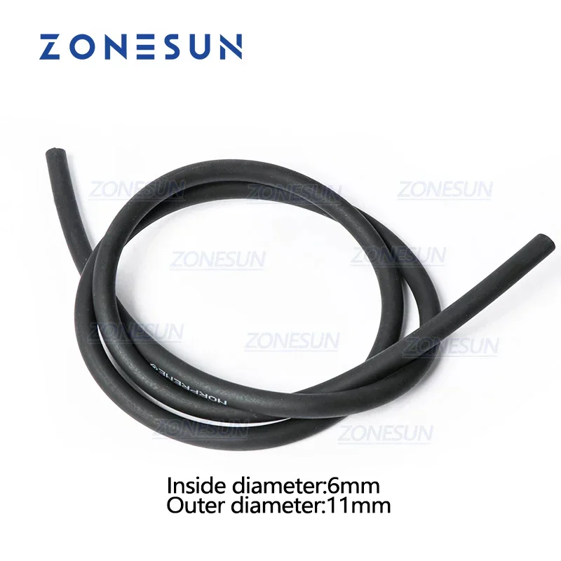 

ZONESUN PJ-GZ6 Length 2m Inside Diameter 6mm Fluorine Rubber Hose Tube For Filling Machine Acid Alkali Liquid