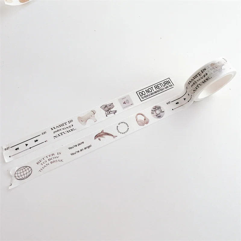 Ins Color Letters Washi Tape, Simples Bonito Adesivo De Vedação, Papelaria Fita Decorativa Criativa, Material DIY Scrapbook, 5m