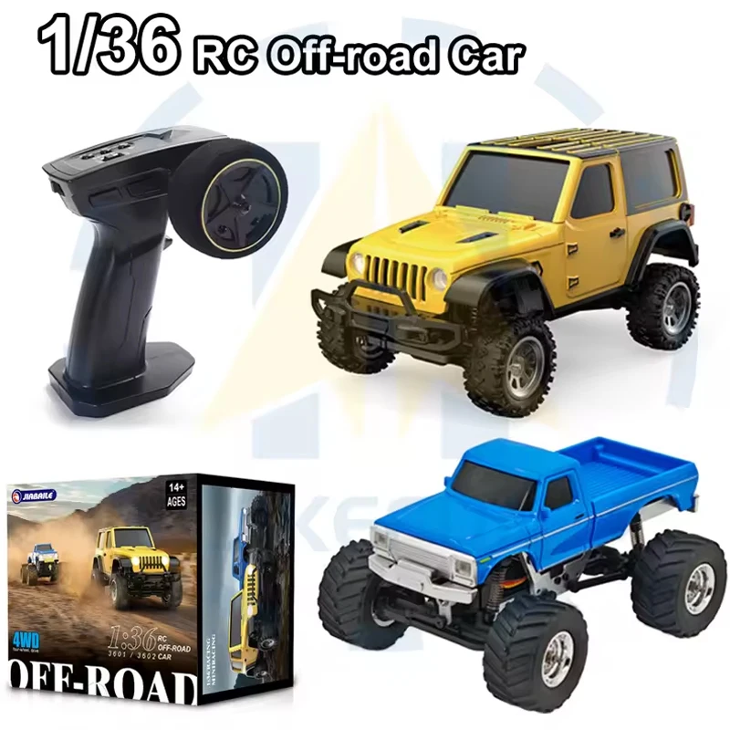 

2025 NEW 1/36 RC Crawler Car 4WD Mini Radio Control Off-road Vehicles Light System RC Car Remote Control RTR Hobby Model Gift