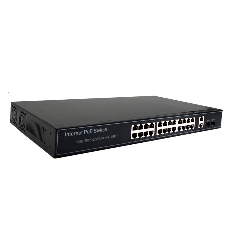 Full Gigabit 24 POE Ports Ethernet Network Switch With 4 Sfp Port For Ap Cctv Security