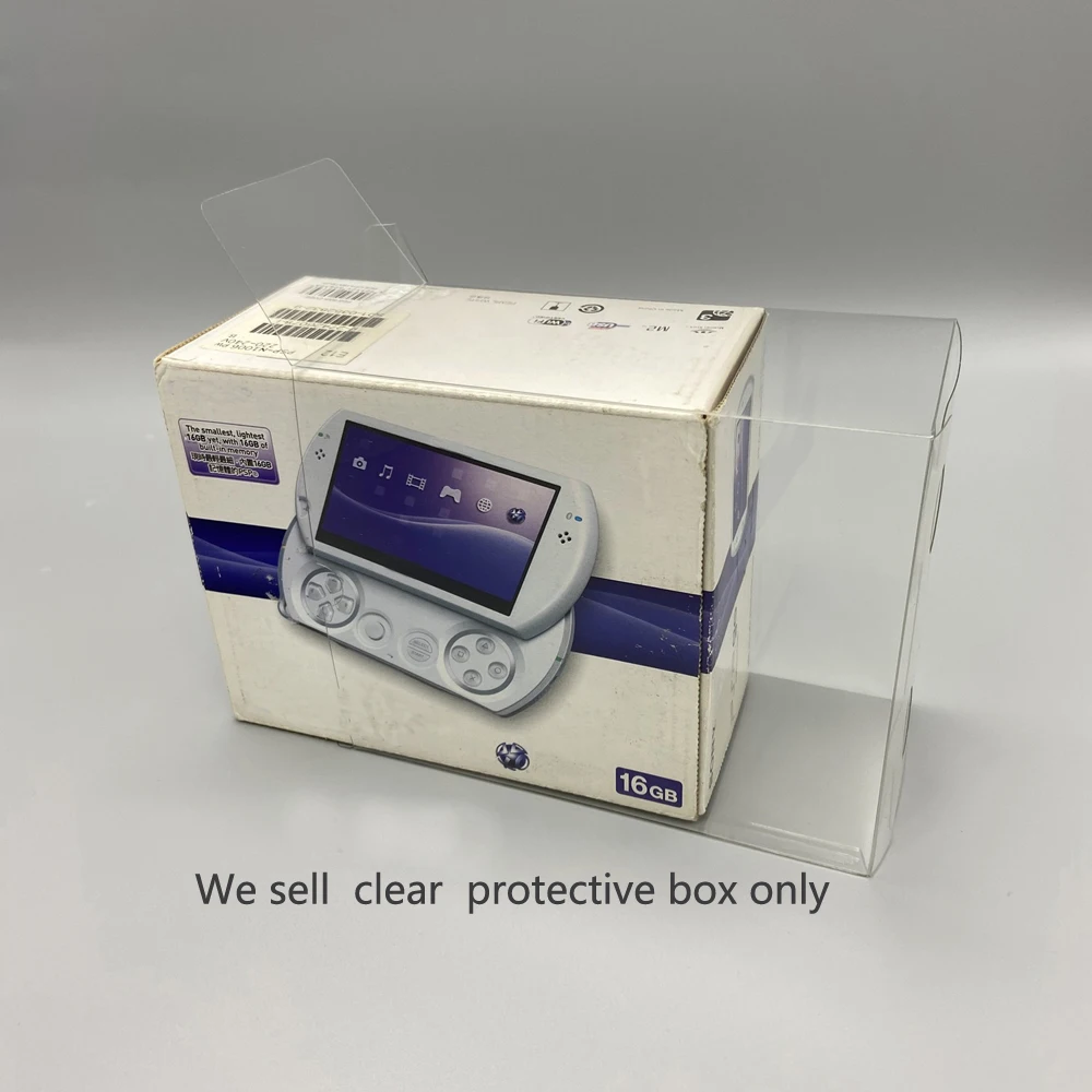 Clear protective PET cover  For PSP GO  EU & HK version game console collection   display  storage protection box