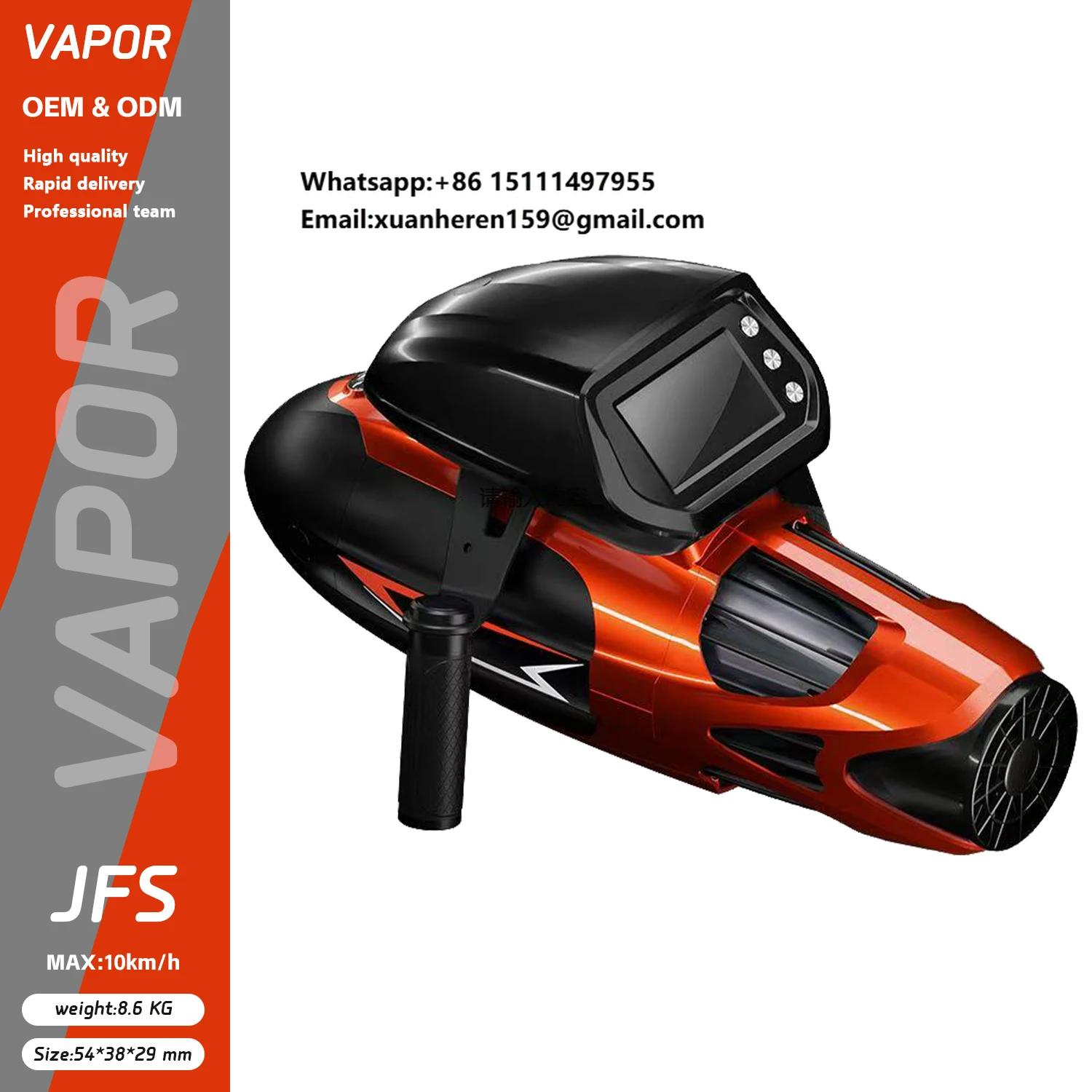 Waterproof Vapor Pump Jet Underwater Scooter Diving Set for Sea/Water Playing & Diving up to 40m Deep with Max Thrust of 21kg