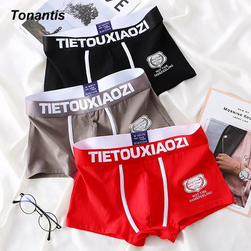 3Pcs/Set 2024 New Cotton Boxershorts Mens Soft Boxer Shorts Fashion Breathable Men\'s Panties Cuecas Calzoncillos Man Briefs