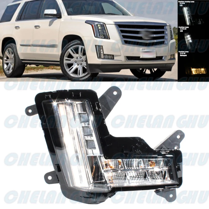 

For Cadillac Escalade 2015 2016 2017 2018 2019 2020 Right Side Front Bumper LED DRL Fog Light Lamp 84575578