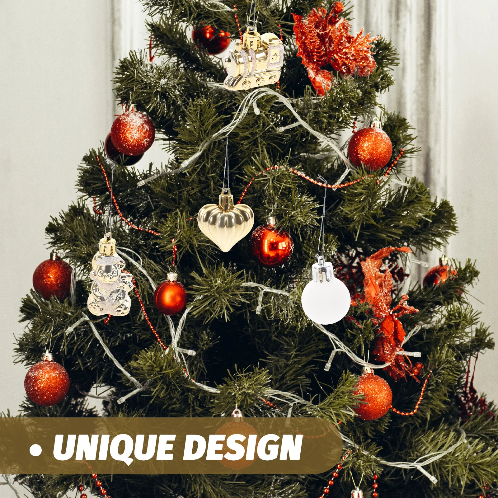 

1 Box Christmas Tree Topper Star Xmas Tree Balls Ornament Hanging Pendants Festive Party Decor For Holiday Home Mall Decoration