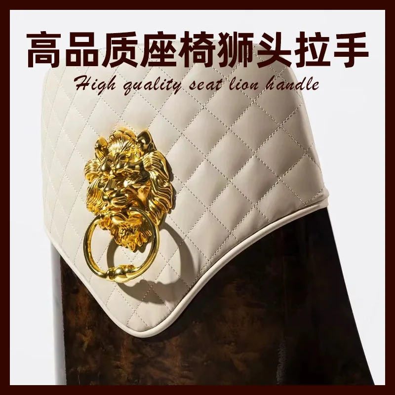 New Chinese style antique silver zinc alloy door handle Tiger head door pull ring wooden door handle