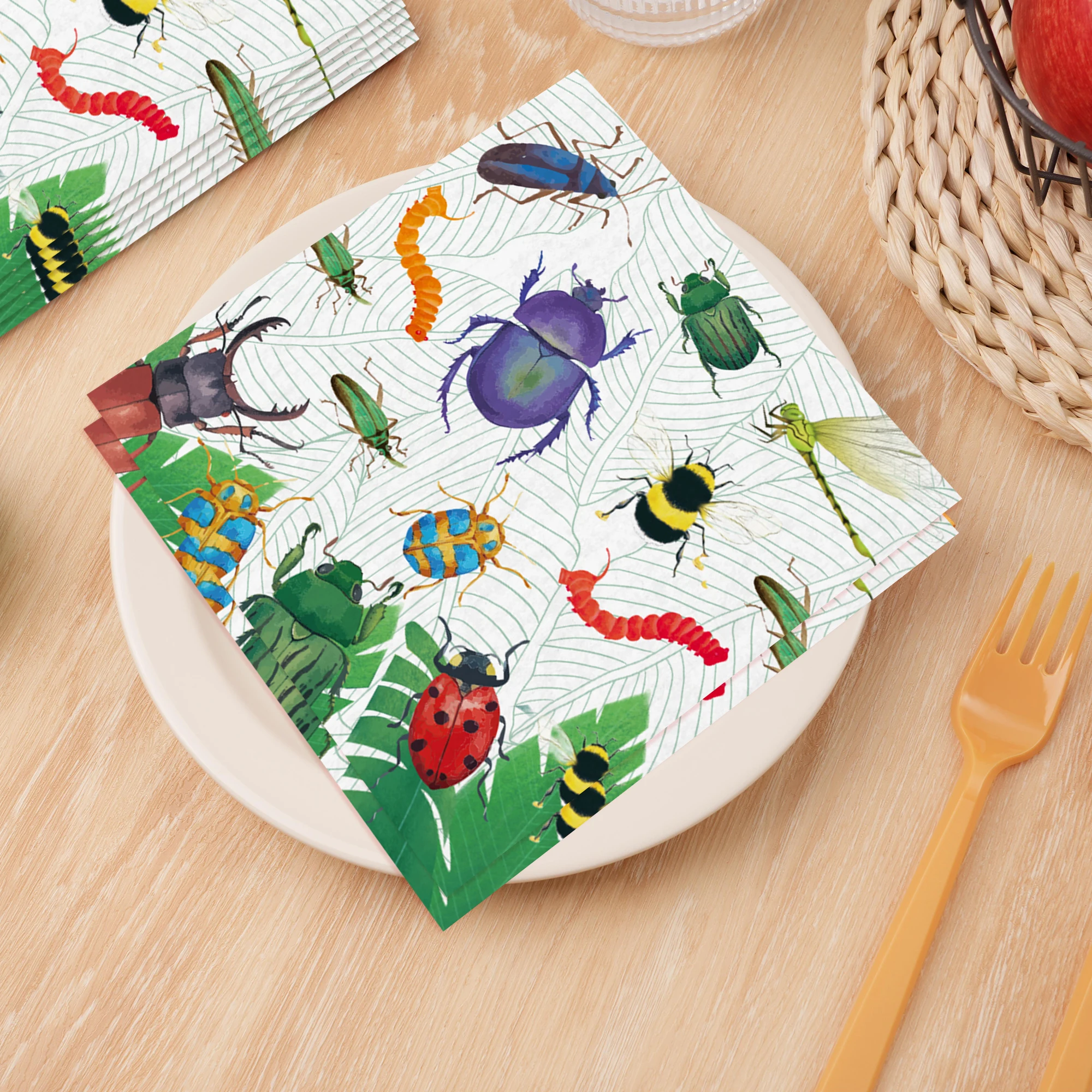 20/40/60 Stück Servietten für Geburtstagsfeier, Einweggeschirr, Abendessen, Papierservietten, Taschentücher ‌ Esszimmer ‌ Dekor für Kindergeburtstag – Detail 22