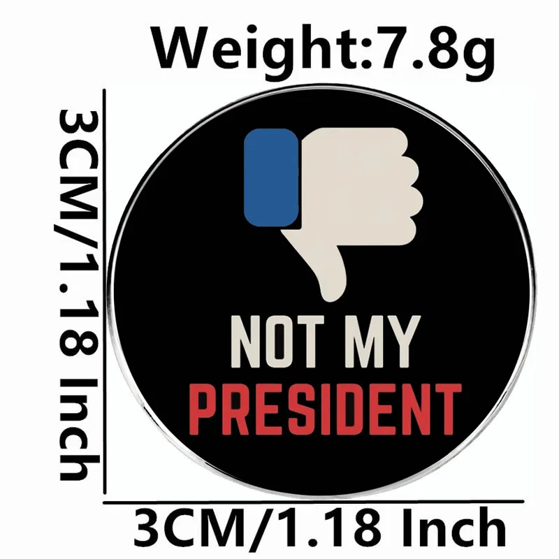 ليس رئيسي دبابيس شارة التلبيب مضحك السخرية بروش حقيبة الملابس الديكور المجوهرات