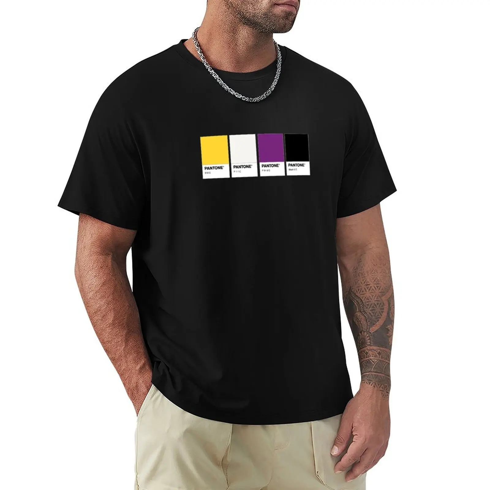 

nonbinary pantone pride T-Shirt Summer Print Short Sleeve Tee