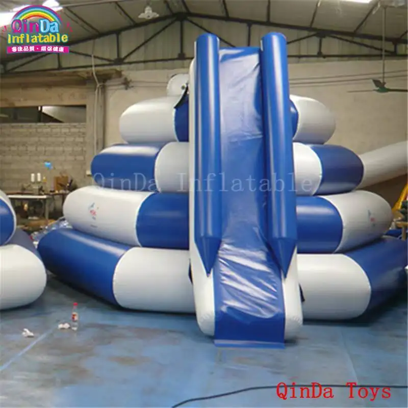 able Floating Pool Climbing Slide For Park,Inflatable Tower Slide With 0.9Mm Pvc