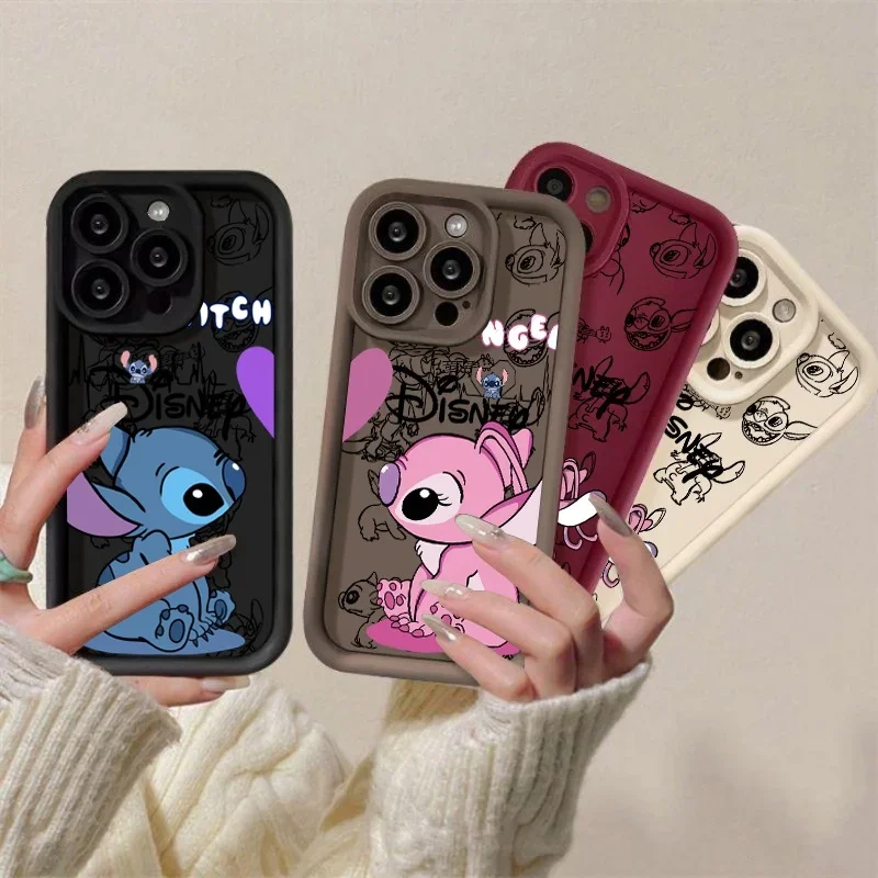 Funda de teléfono de silicona con diseño de Ángel y punto de dibujos animados para Google Pixel 7 8 9 Pro 7A 8A 5G 9 Pro XL, funda de pareja a la moda