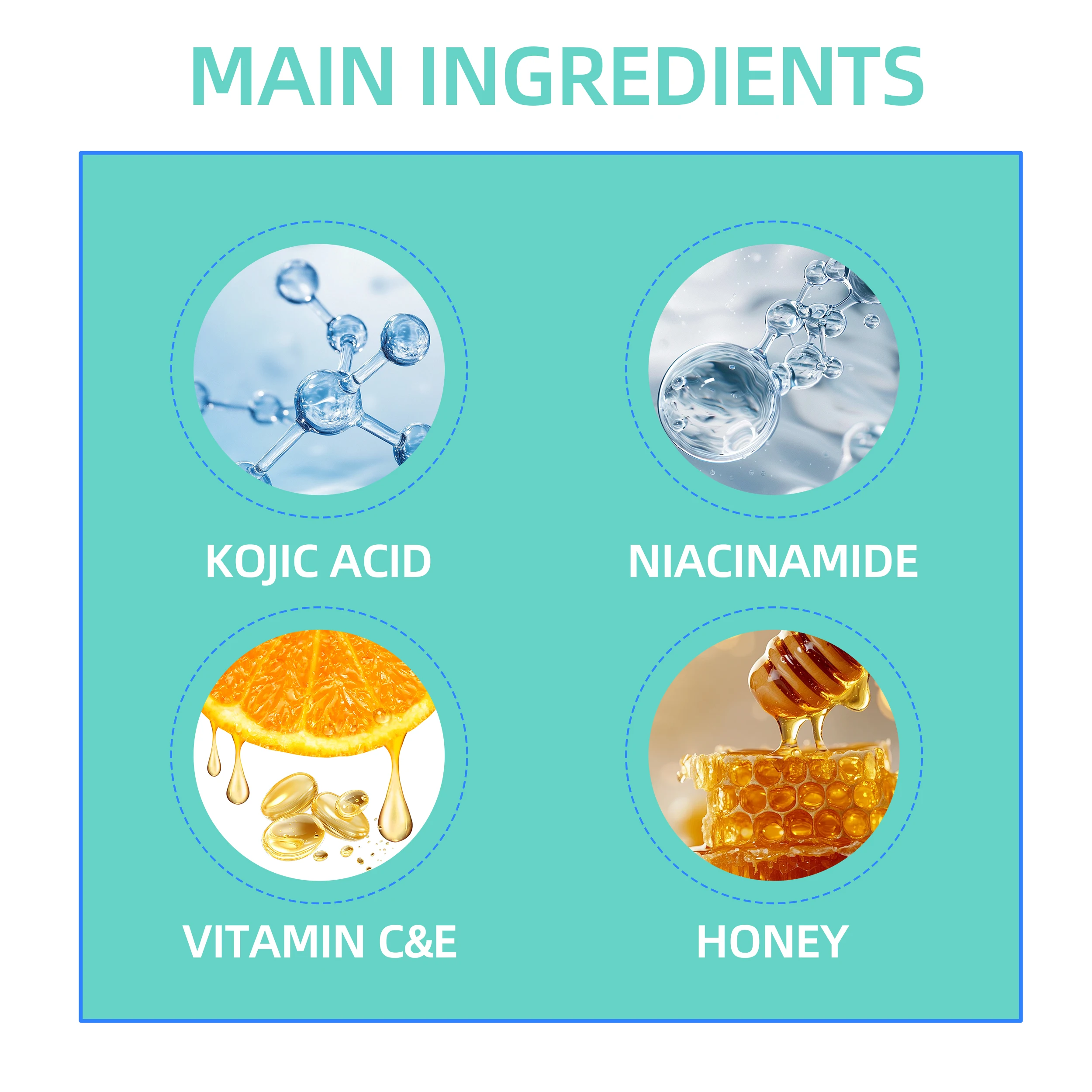 veérenae KOJIC ACID NIACINAMIDE SERUM - Lifting, Firming & Hydrating - Your Go-To Solution for Plump, Firm Skin