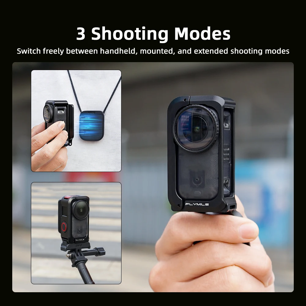 Flymile Magnetische Halterungsbasis für DJI OSMO Nano Zubehör mit 1/4 Zoll Schraubenloch, Doppelklauen-Schnittstellenadapter, Metallhalterung – Detail 5