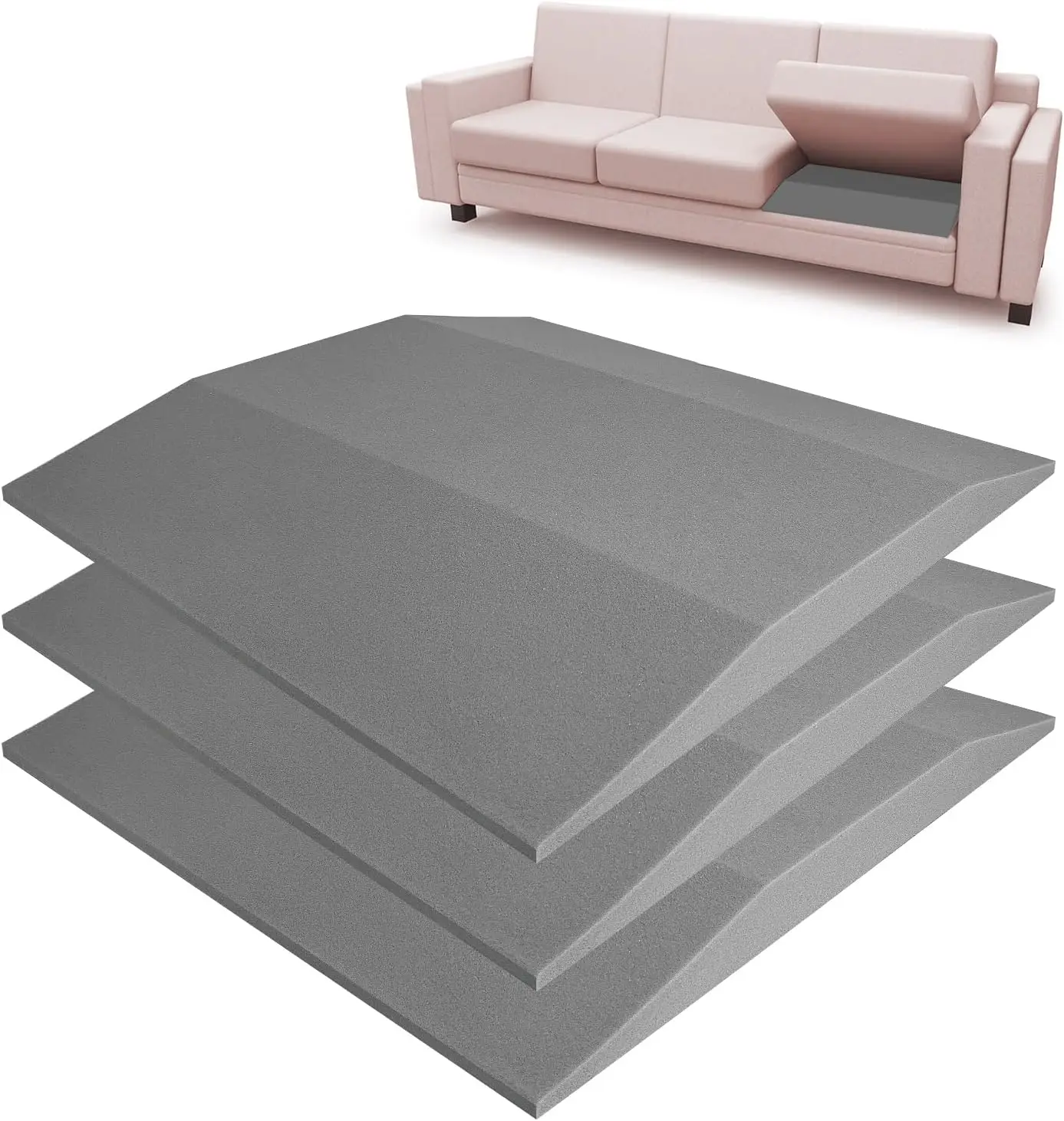 

3-Pa Couch Supports - High Density 20"" X 20"" Trapezoidal Cushion Repair For Sagging Seat